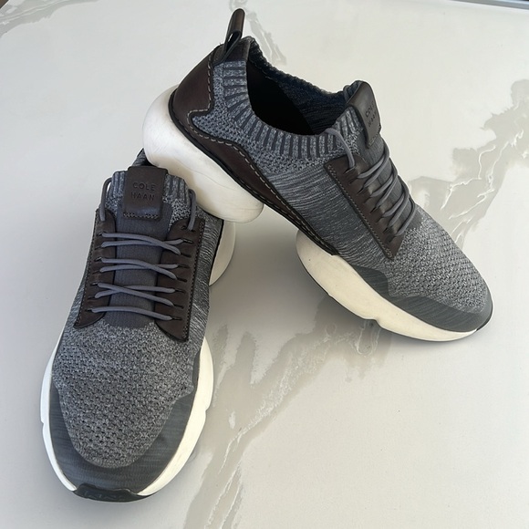 Cole Haan Zerogrand Motion Trainer Knit Sneaker Gray Brown C29386 Mens Sz 11.5
